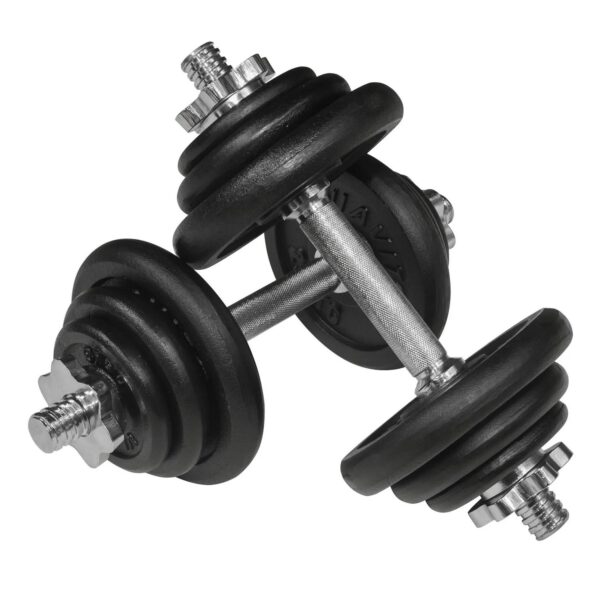 Viavito 20kg Black Cast Iron Dumbbell Set - Image 2