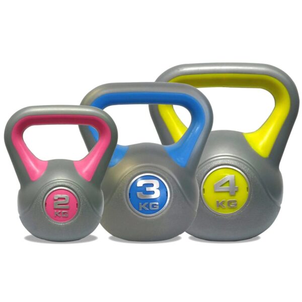 Vinyl Kettlebell Weight Set DKN 2, 3 and 4kg