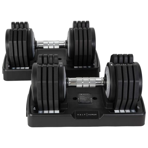 Half Human 25kg Adjustable Dumbbell Set With Stand1 kk - Image 2