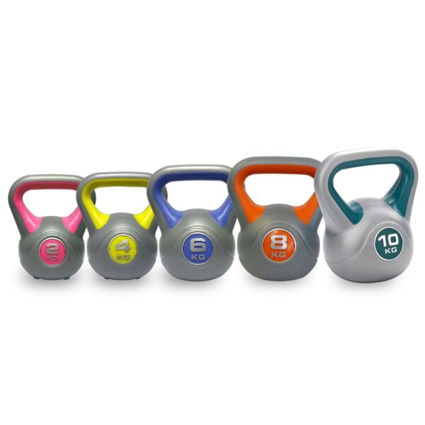 Vinyl Kettlebell Weight Set DKN 2, 4, 6, 8 and 10kg