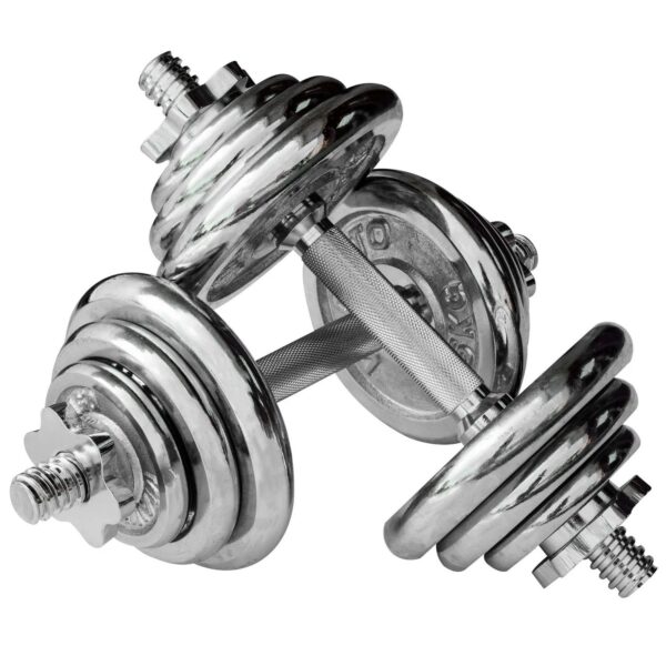 Viavito 20kg Chrome Dumbbell Set - Image 3