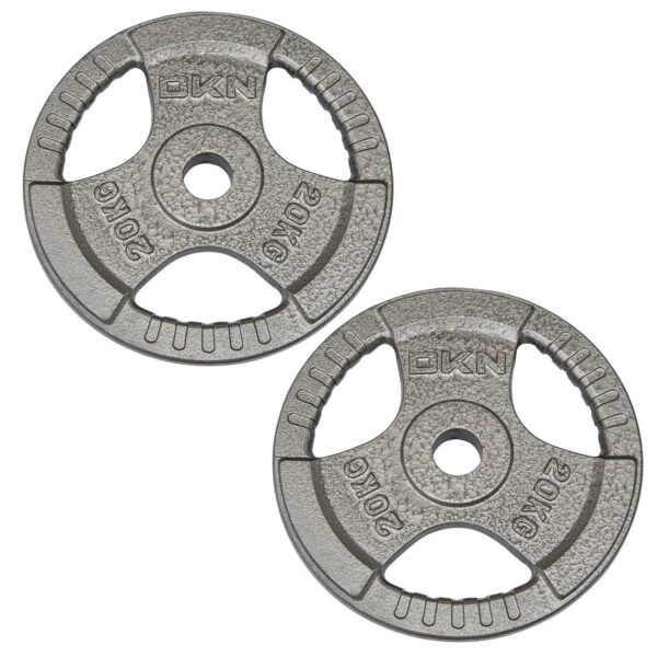 DKN 140kg Tri Grip Olympic Weight Set - Image 4