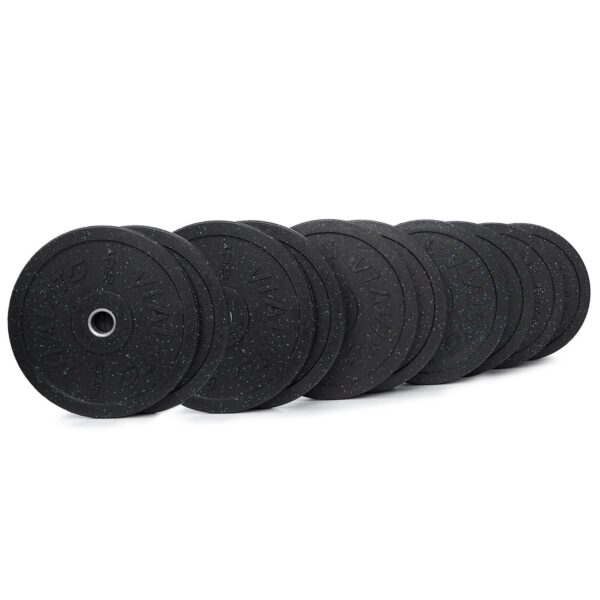 Viavito 110kg Rubber Crumb Bumper Olympic Weight Plates Set