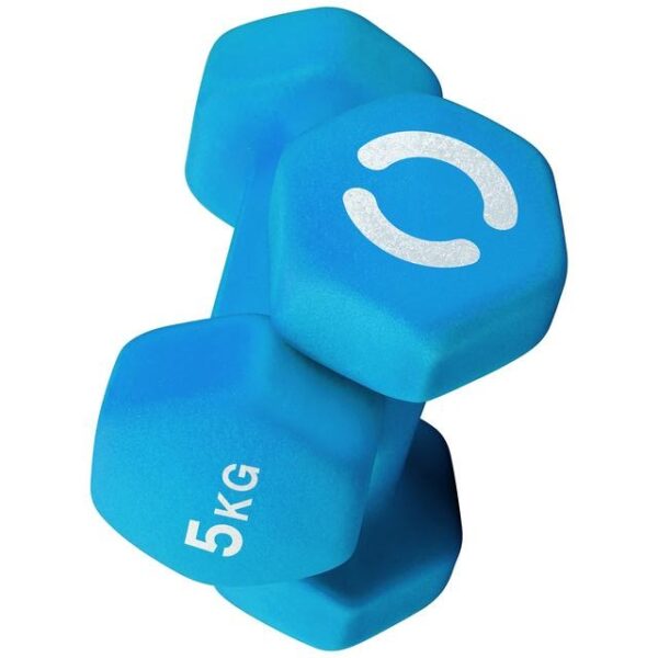 Opti Neoprene Rubber Dumbbell Set - 2 x 5kg