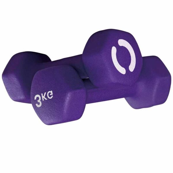 Opti Neoprene Rubber Dumbbell Set - 2 x 3kg